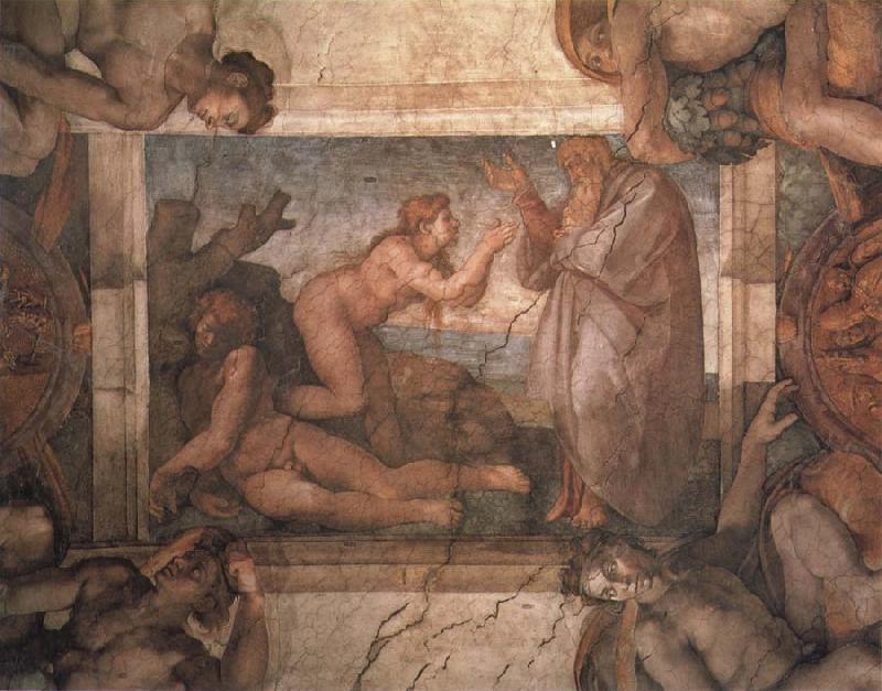 Michelangelo Buonarroti Die Erschaffung der Eva oil painting image
